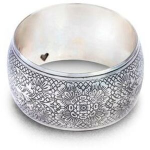 Mela Artisans Silver Flora Bangle